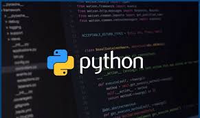 captura de tela com código de programação e logotipo python